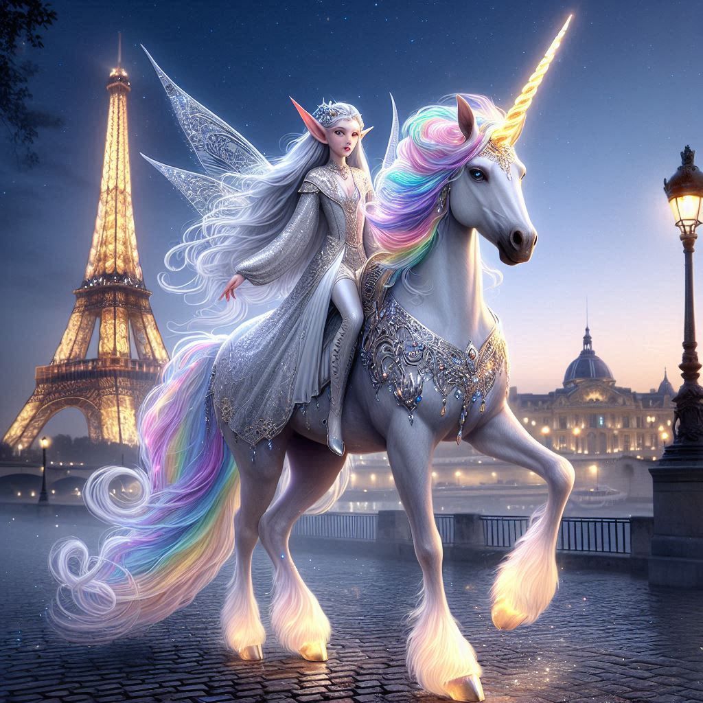 An Elf & Unicorn visiting Paris