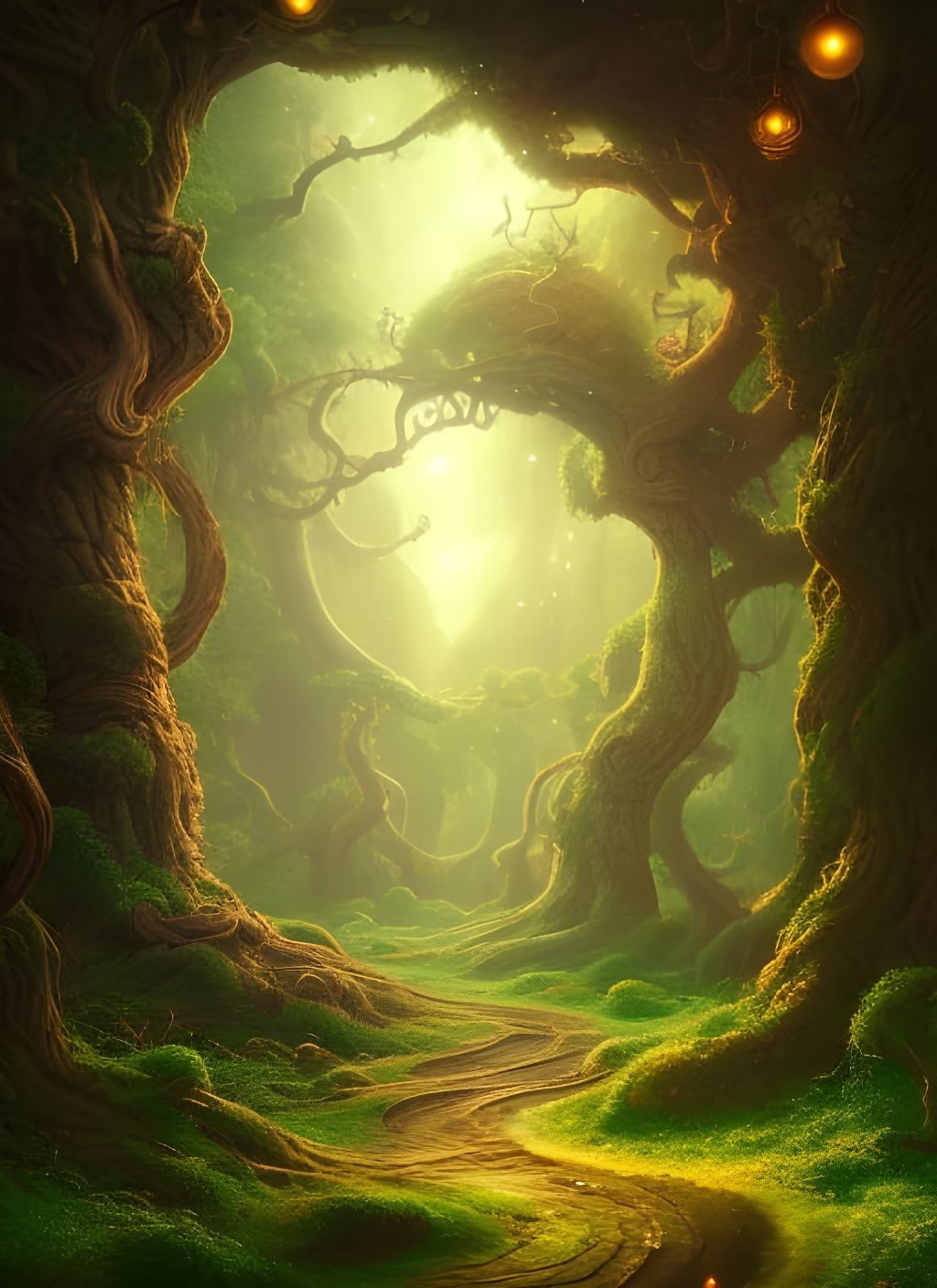 Trail through the Forest - AI Generated Artwork - NightCafe Creator