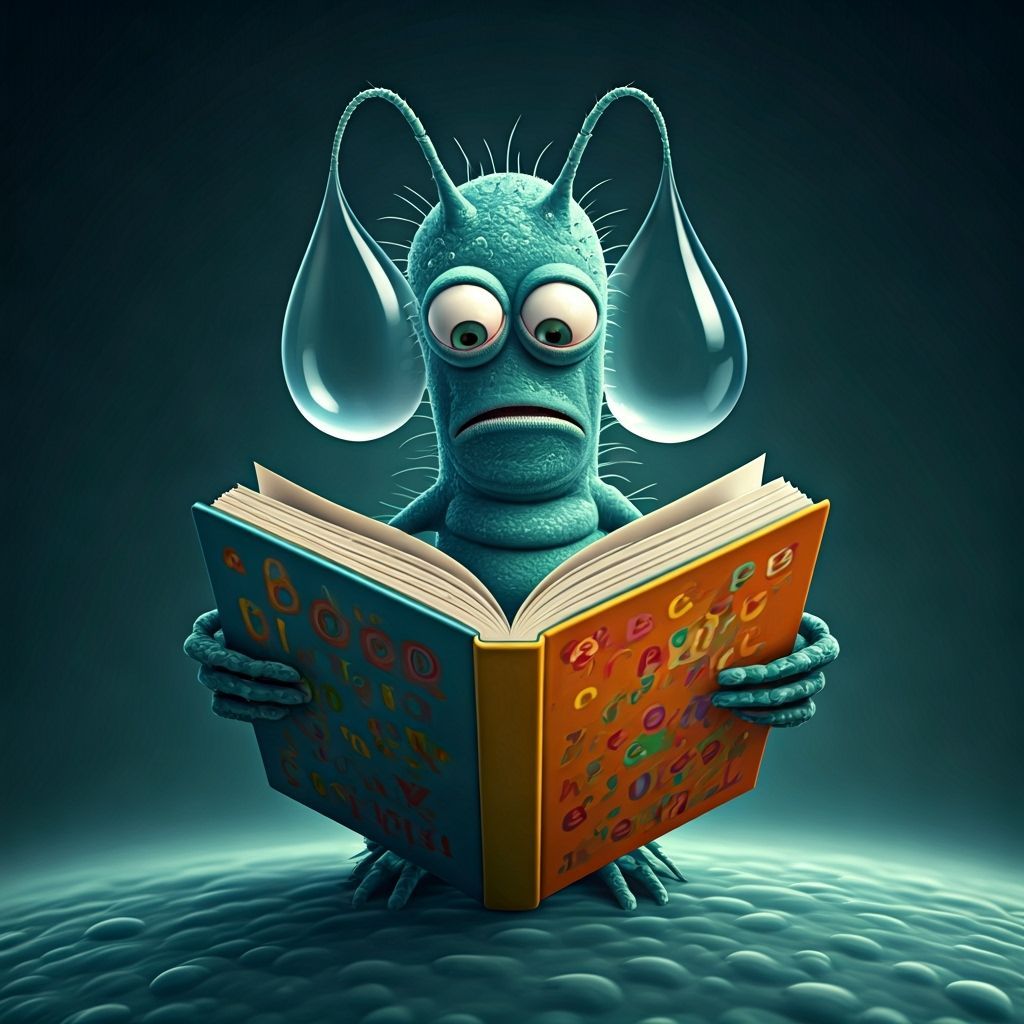 Silly microbe   by @photon