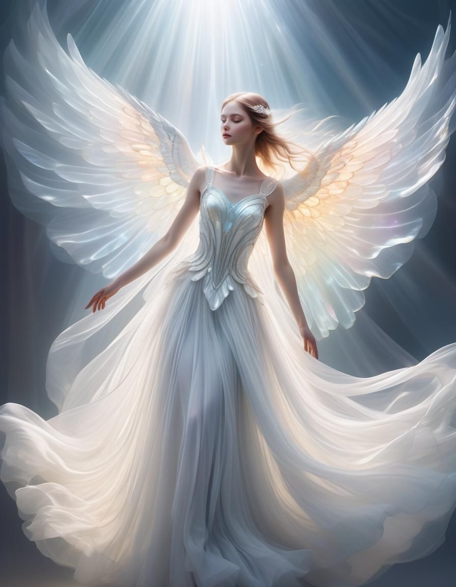 Tulle Angel  by @StriderAiArt