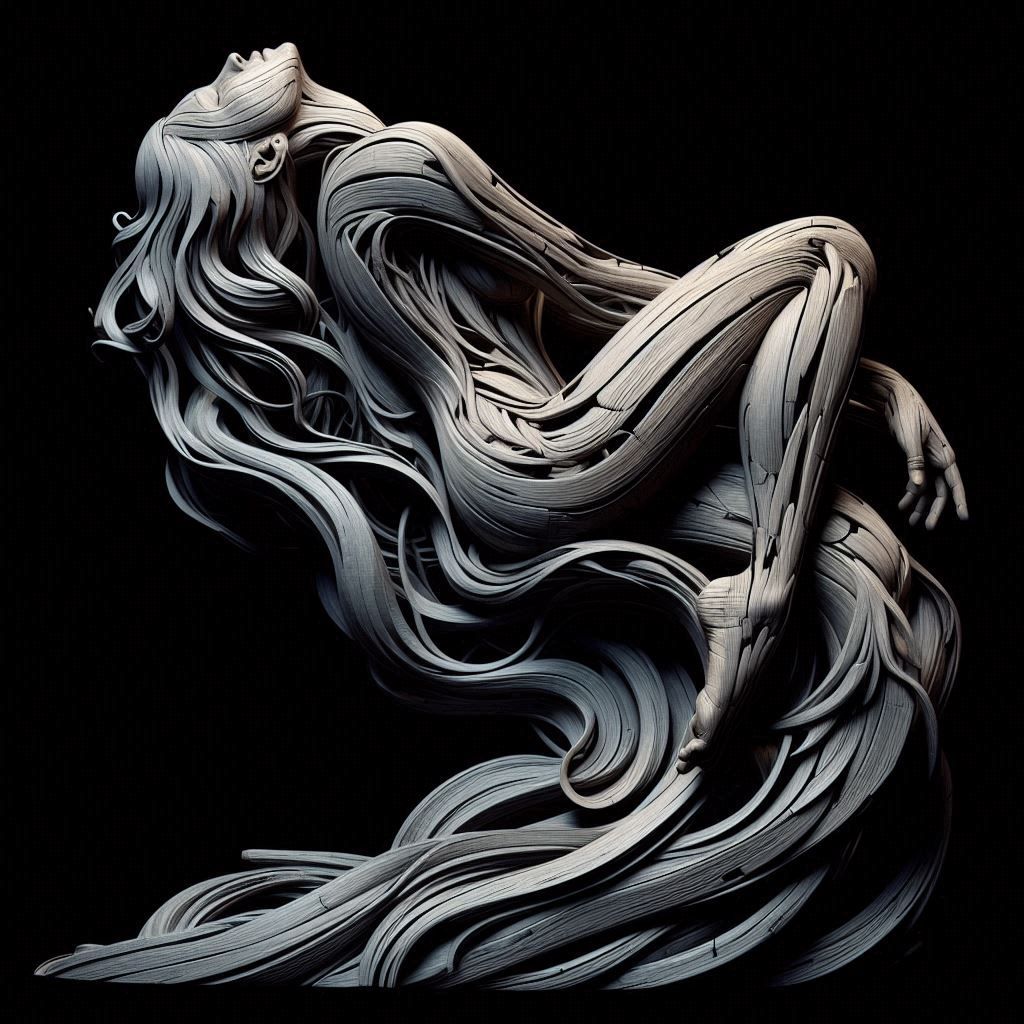 At the birth of the world. Sculpture.