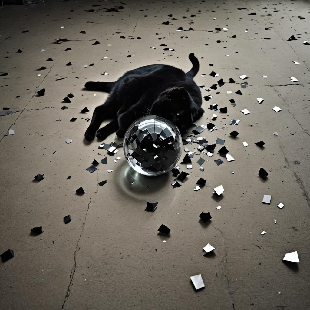 The cat and his ball