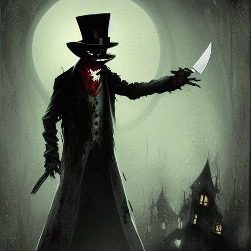 a creepy man with knife