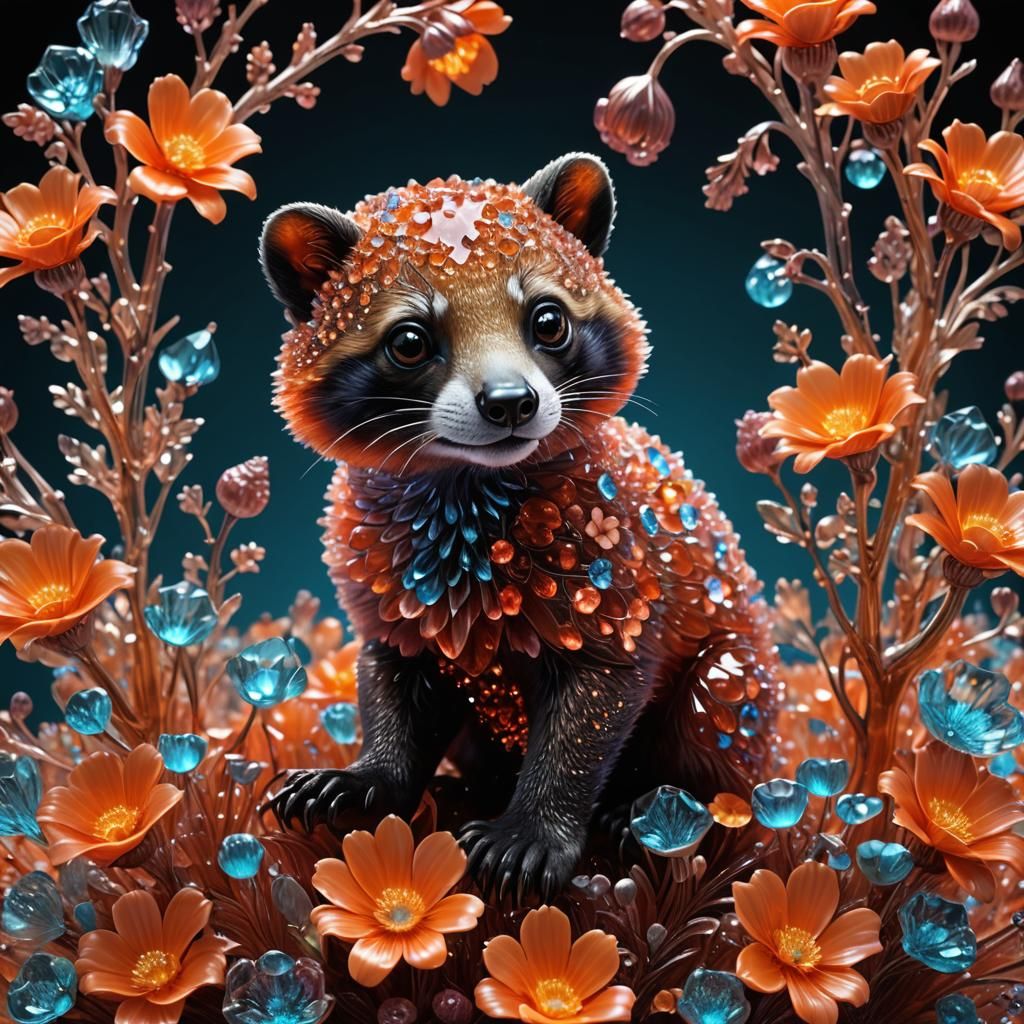 Glass sculpture coati