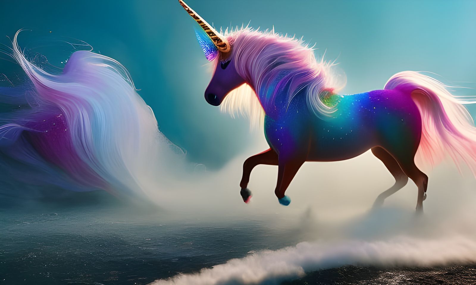 Graceful unicorn AI Generated Artwork NightCafe Creator