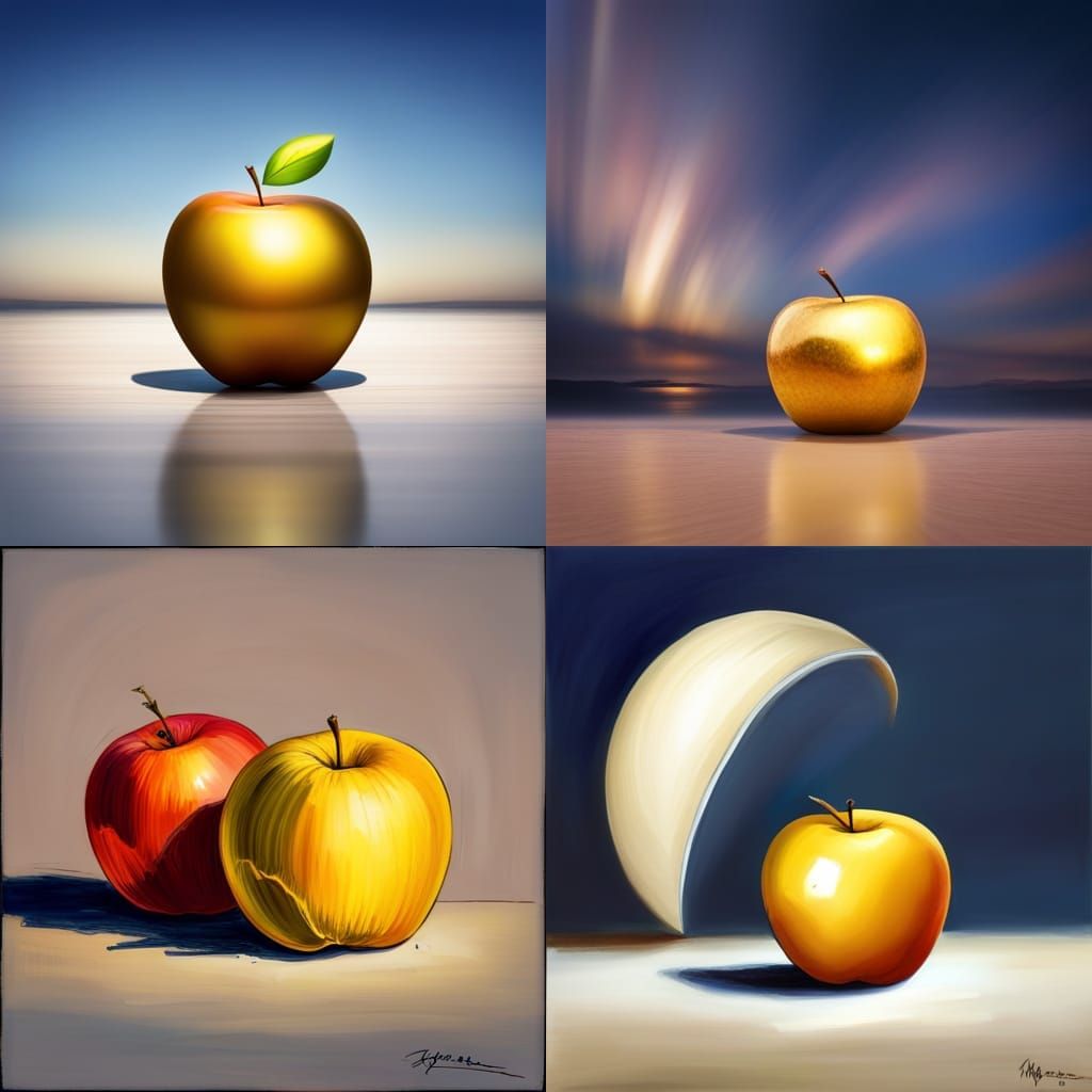 shiny golden apple