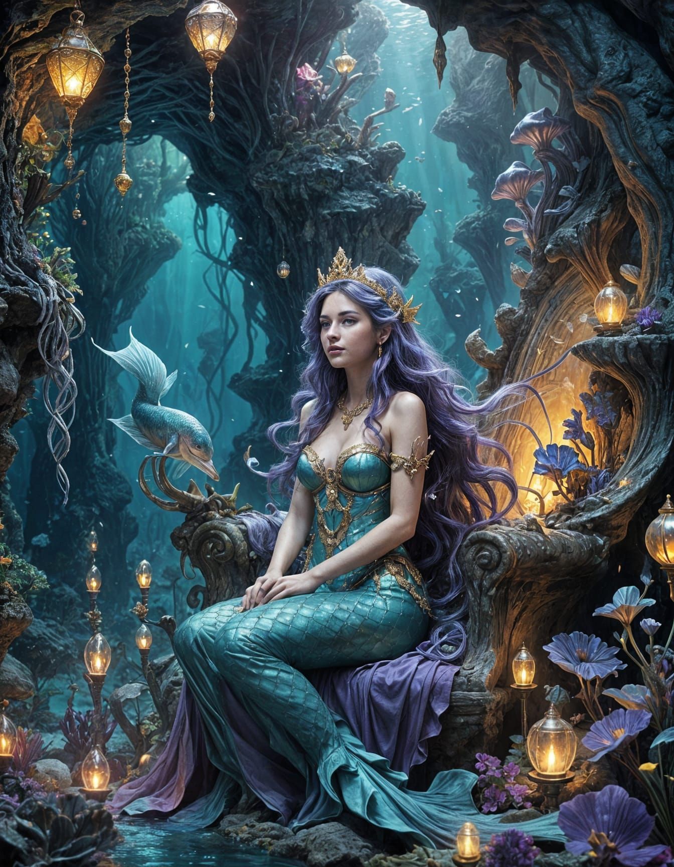 Queen mermaid   by @Roswarcus