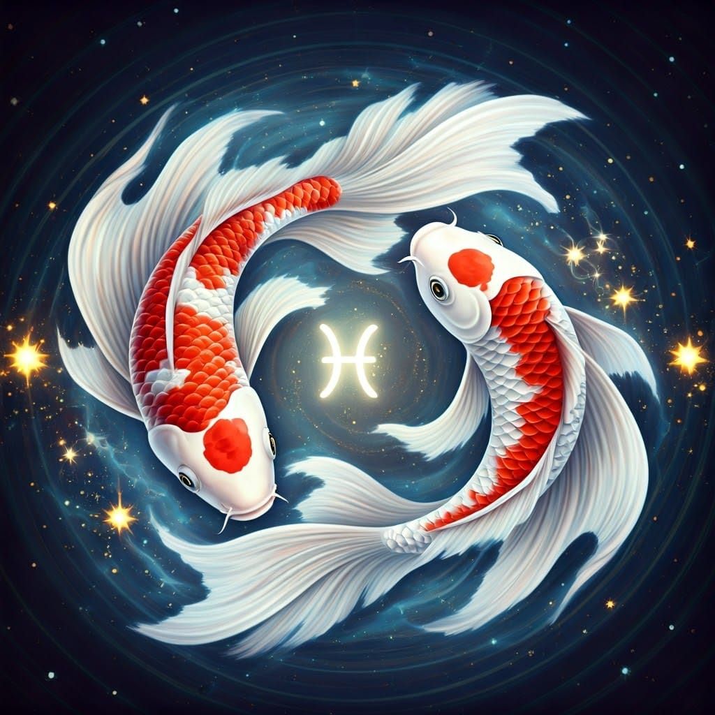 "Celestial Flow: Pisces of the Zodiac" ♓  by @Trish2