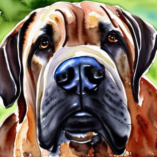 English mastiff hot sale painting