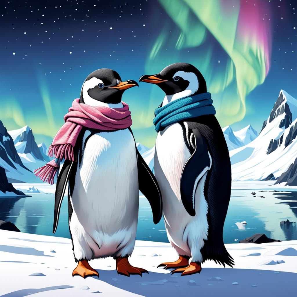 Mrs. Penguin & Mr. Penguin  by @Marcin_Jalocha