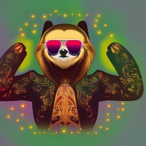Disco sloth - AI Generated Artwork - NightCafe Creator