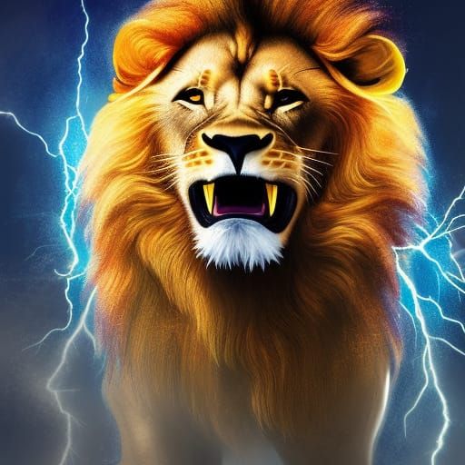HD lightning lion wallpapers | Peakpx