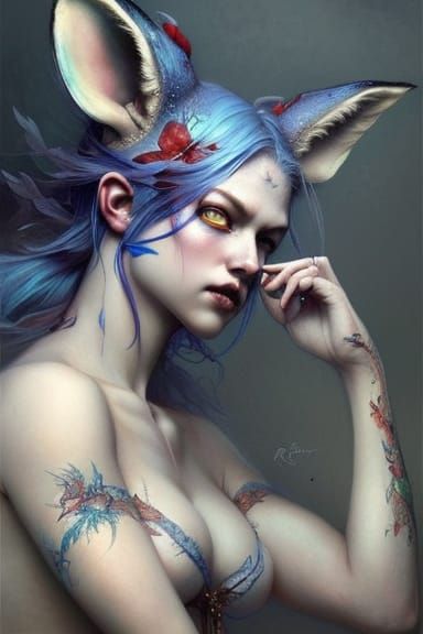 Beautiful Girl with Fox ears 31424