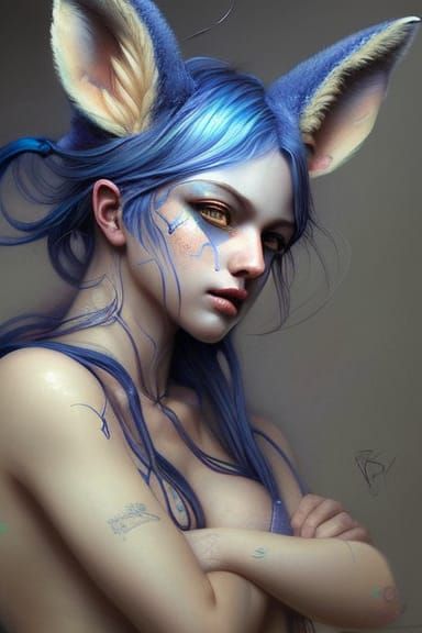 Beautiful Girl with Fox ears