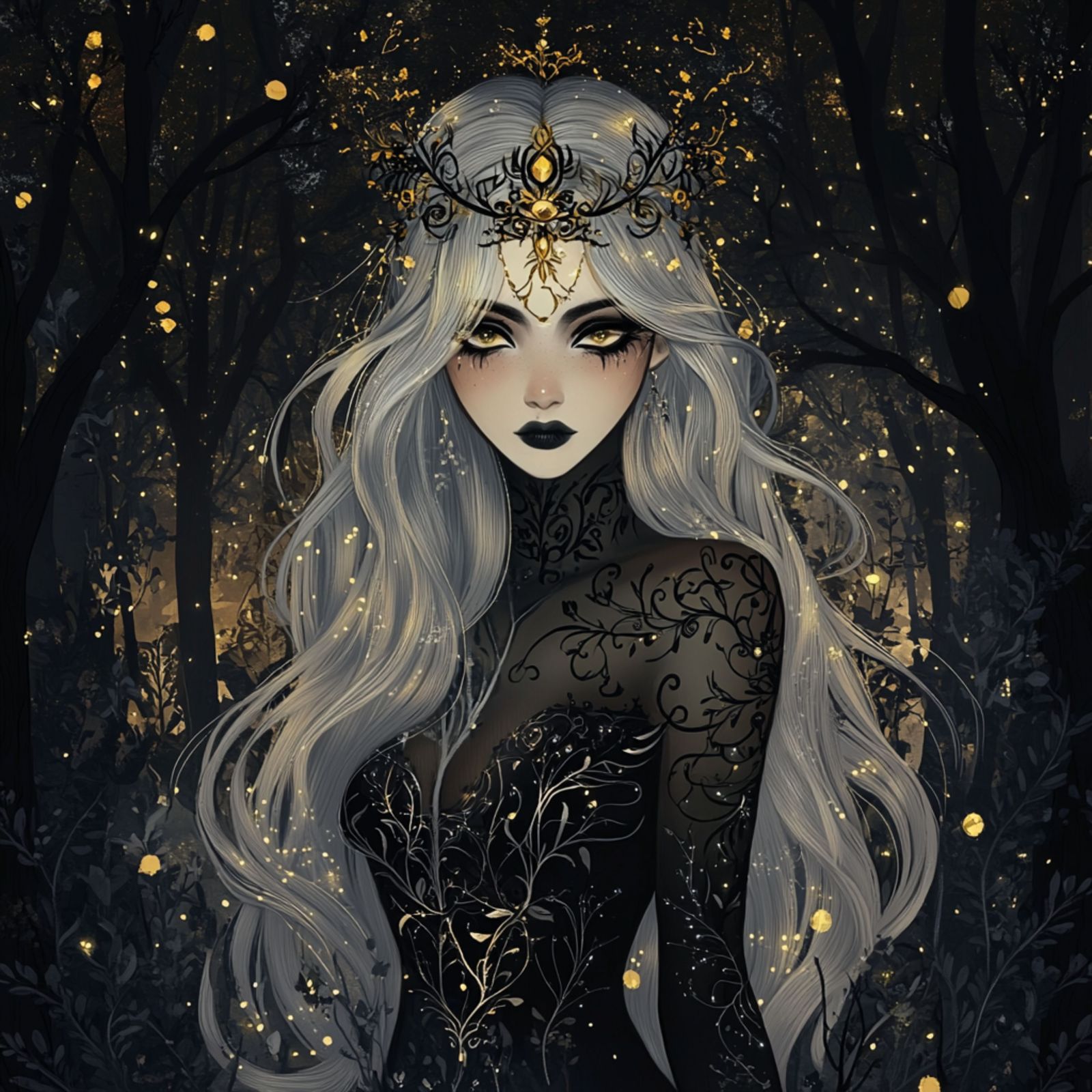 Ethereal and untouchable, her magic flows through the night ...
