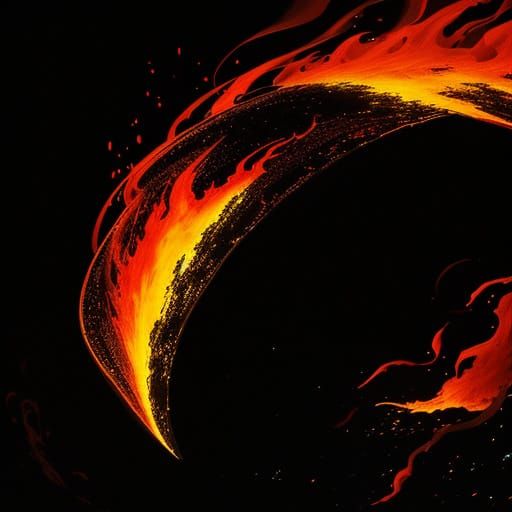 Obsidian Flame Silhouette in Dark Fantasy Art