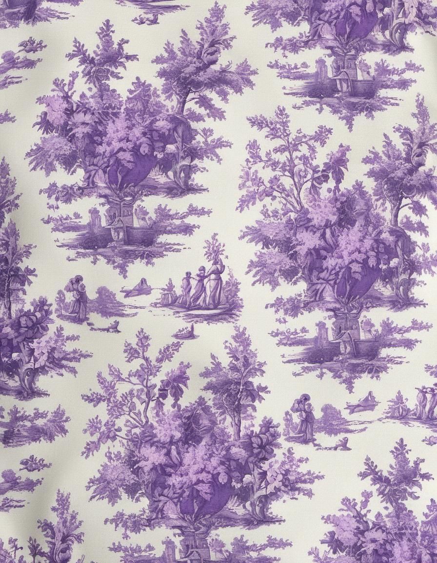 Toile de Jouy. Lilac pattern AI Generated Artwork NightCafe Creator