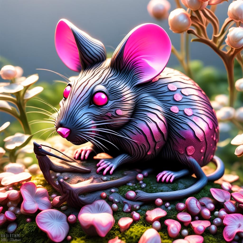 Neon pink mouse