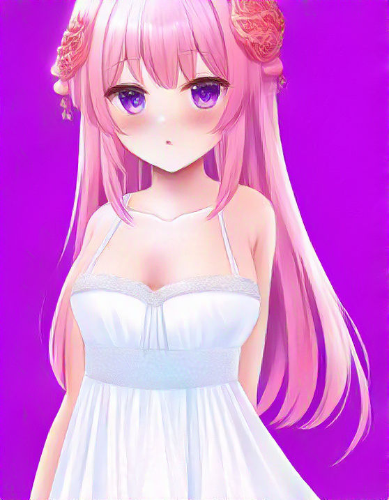 pretty pink haired girl