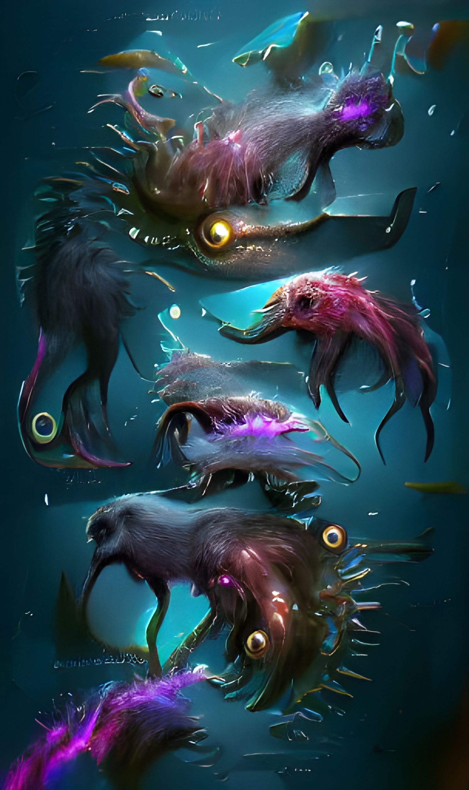 Sea creatures of the deep - AI Generated Artwork - NightCafe Creator