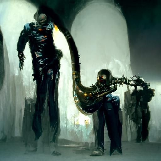 The human saxophone AI Generated Artwork NightCafe Creator