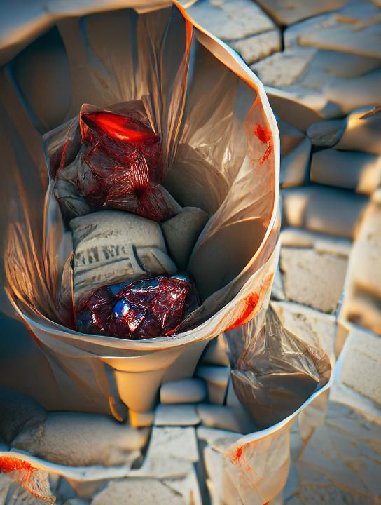 Bag of Blood in the Trash Can, Unreal Engine volumetric ligh...