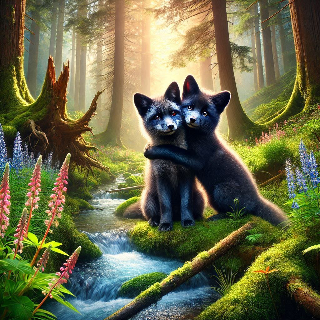 Two Adorable Black Fox !! #2