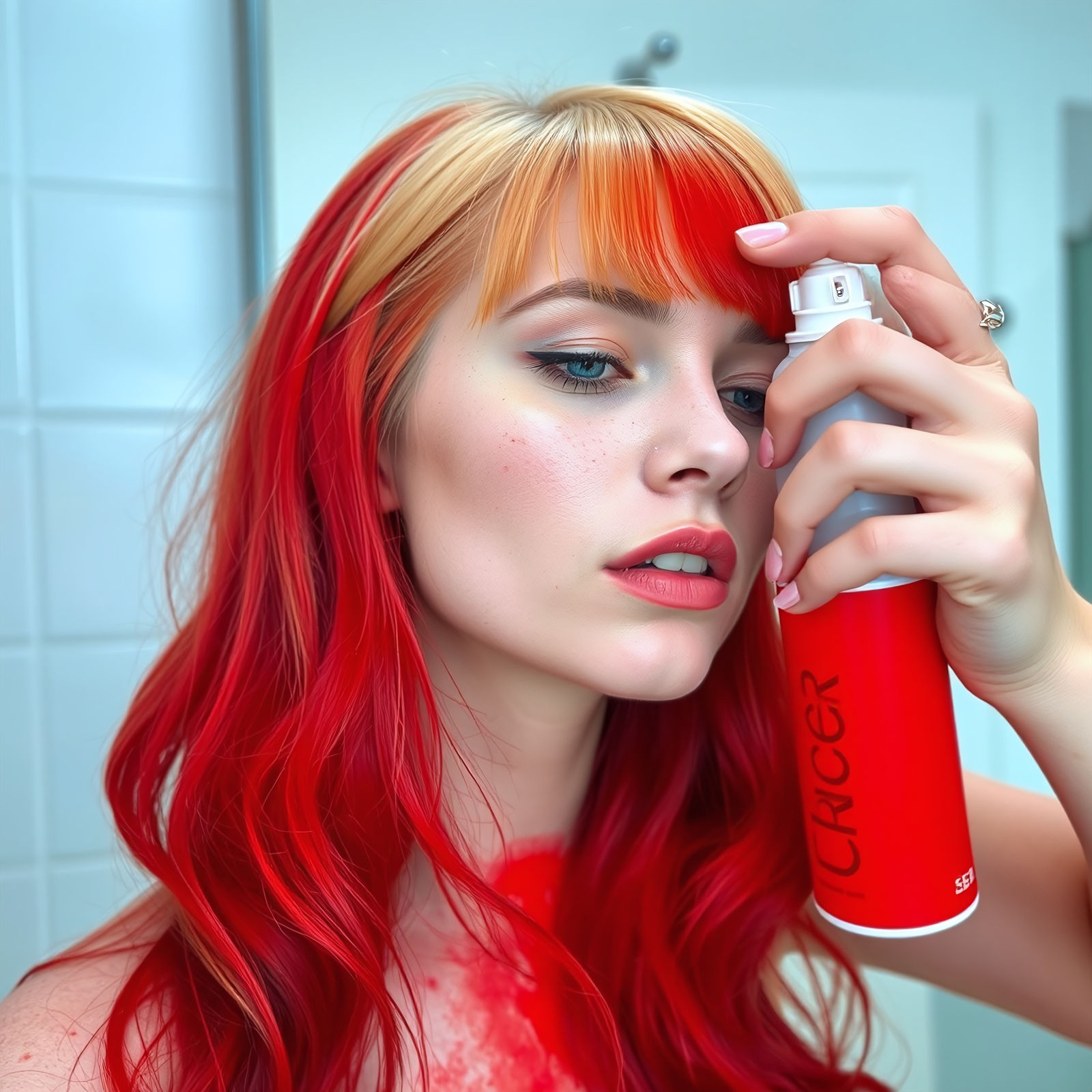 Cheating to enter "red hair contest"