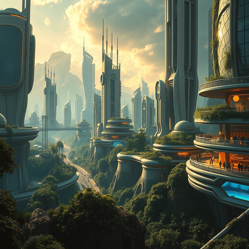 Futuristic Green world   by @Kiki