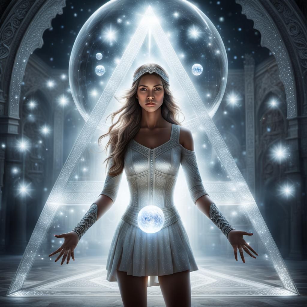 Pyramid of safety and healing white light