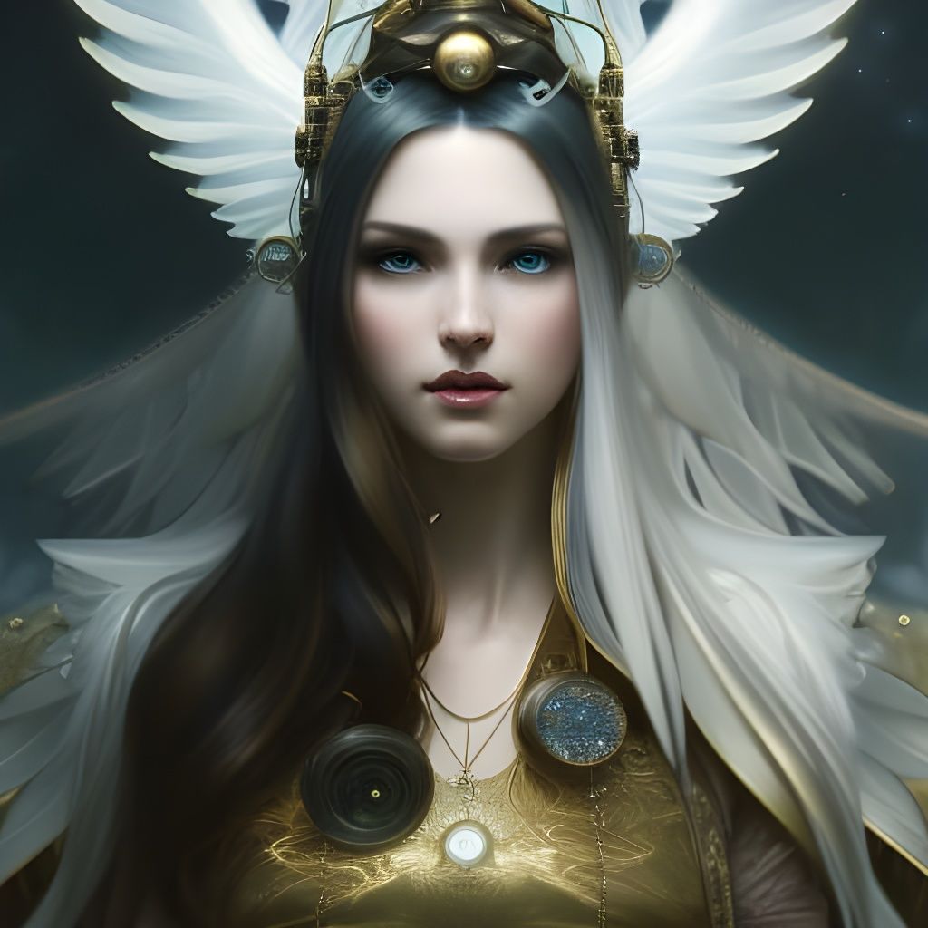 ANGELS - Gold Steampunk - AI Generated Artwork - NightCafe Creator