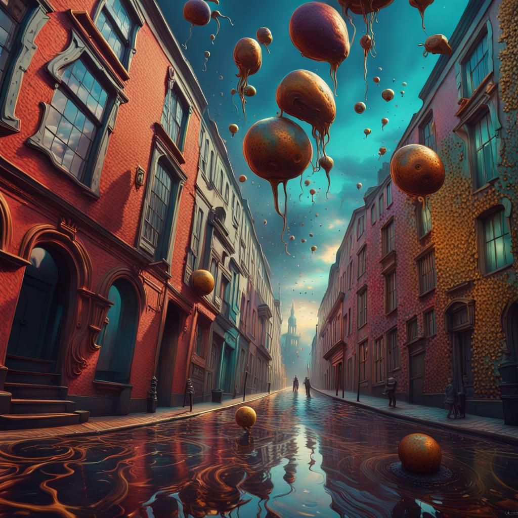 Surreal psychedelic salvador dali london street