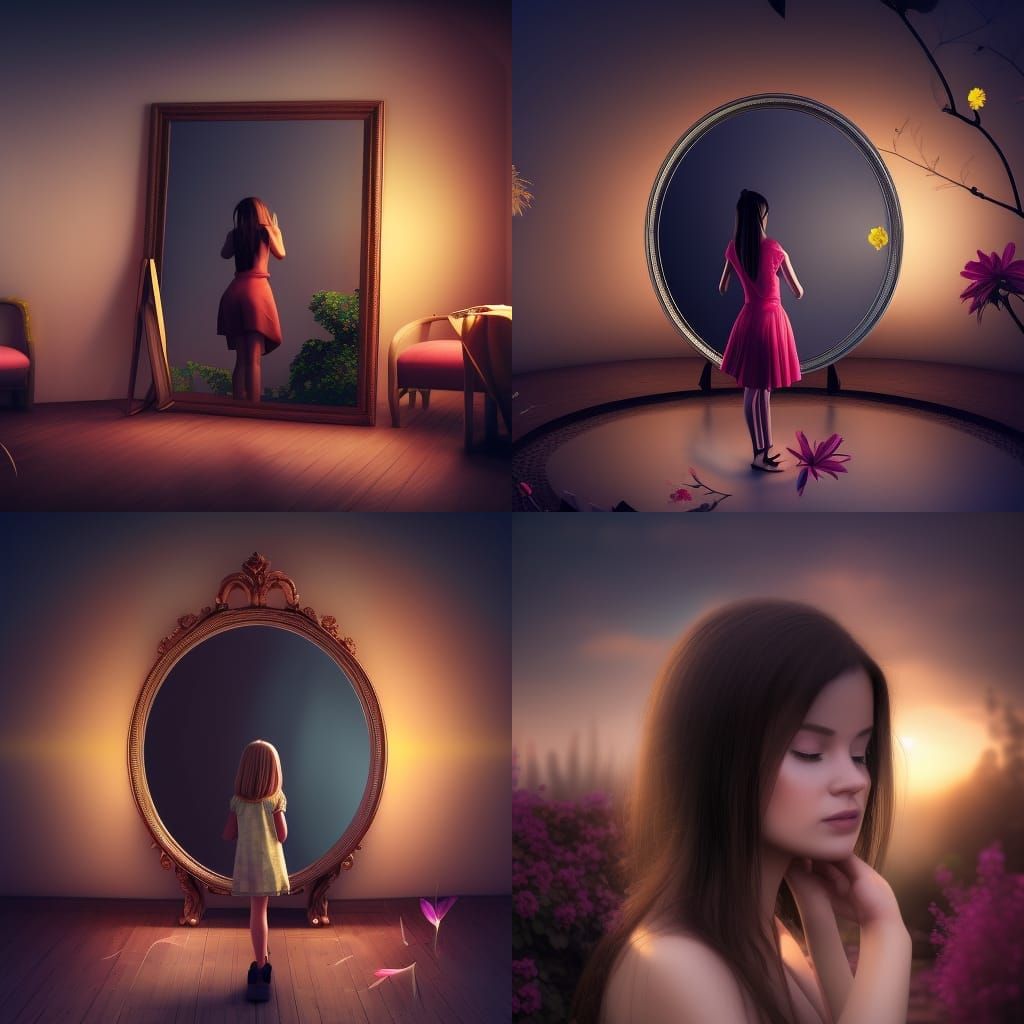 Through The Looking Glass AI Generated Artwork NightCafe Creator