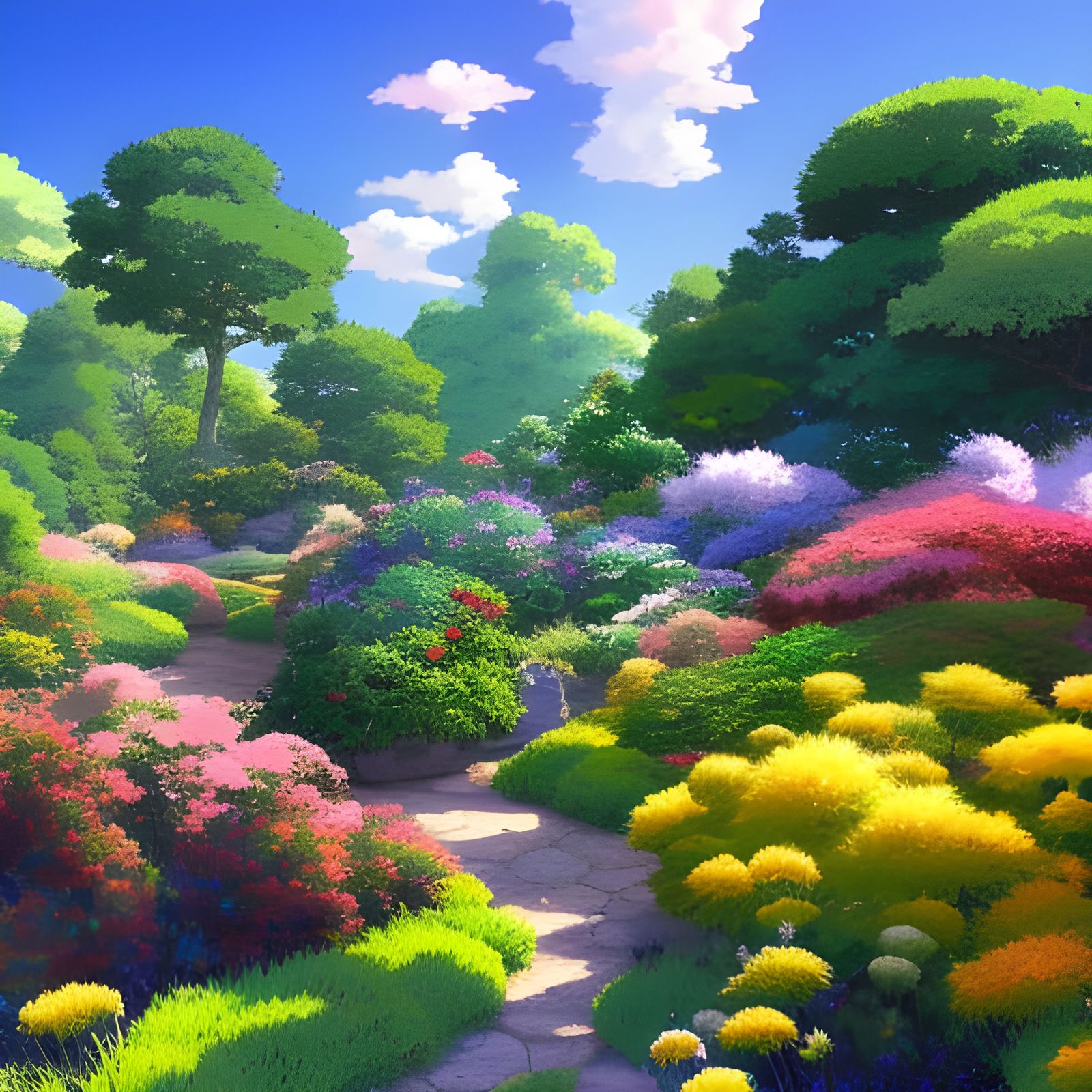 Flower garden, Studio Ghibli