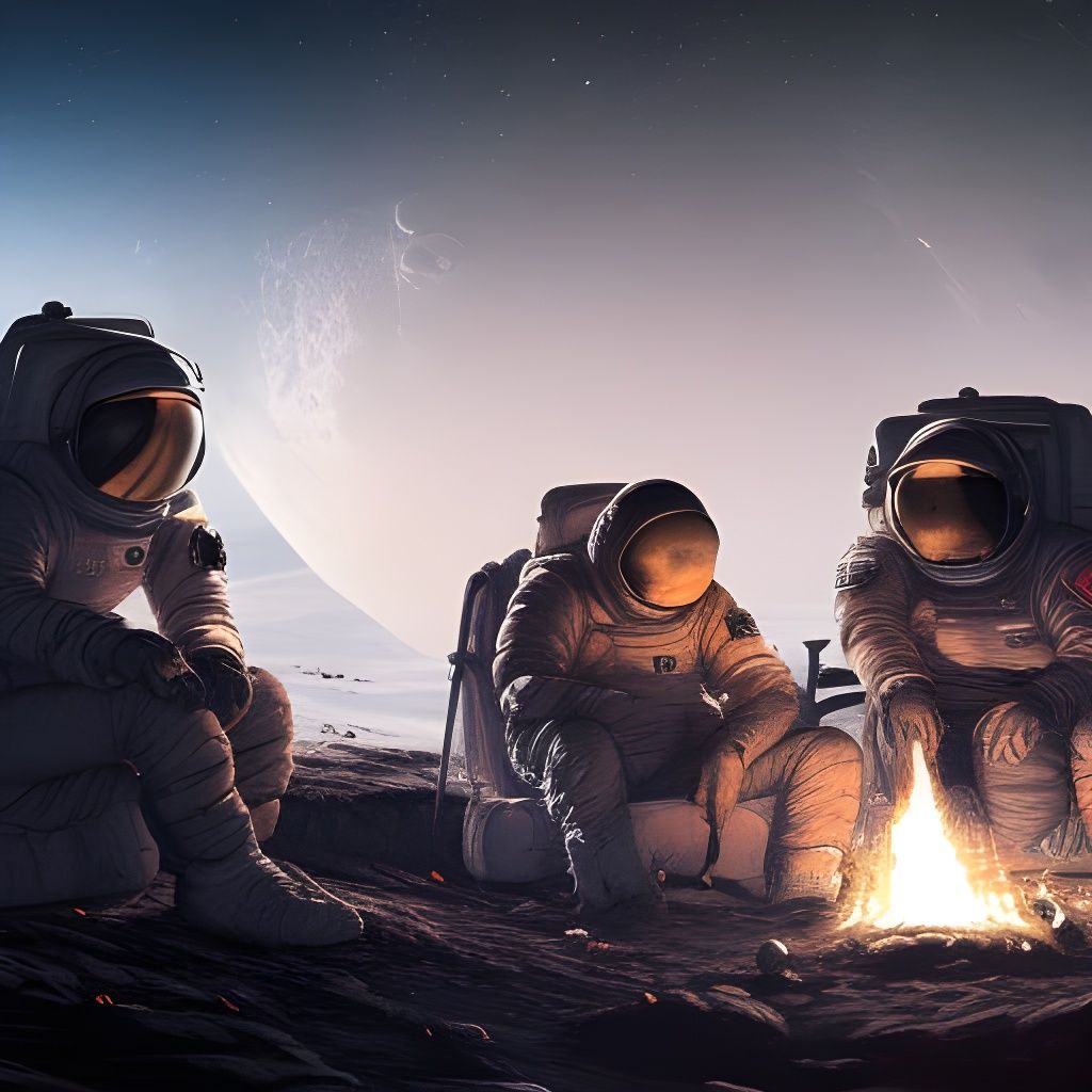 Lunar campfire  by @Pogo