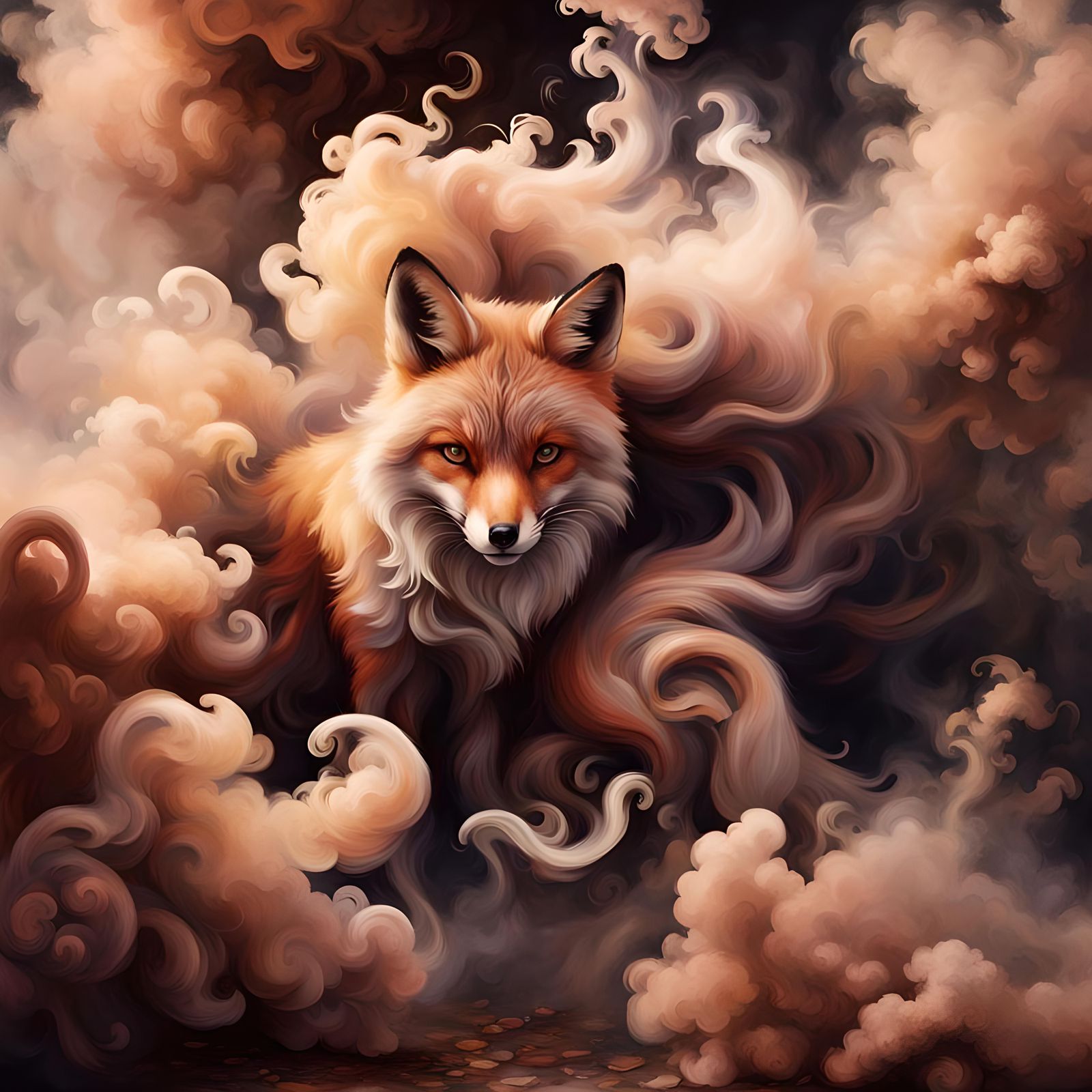 Fox in the Smoke  by @Cricket