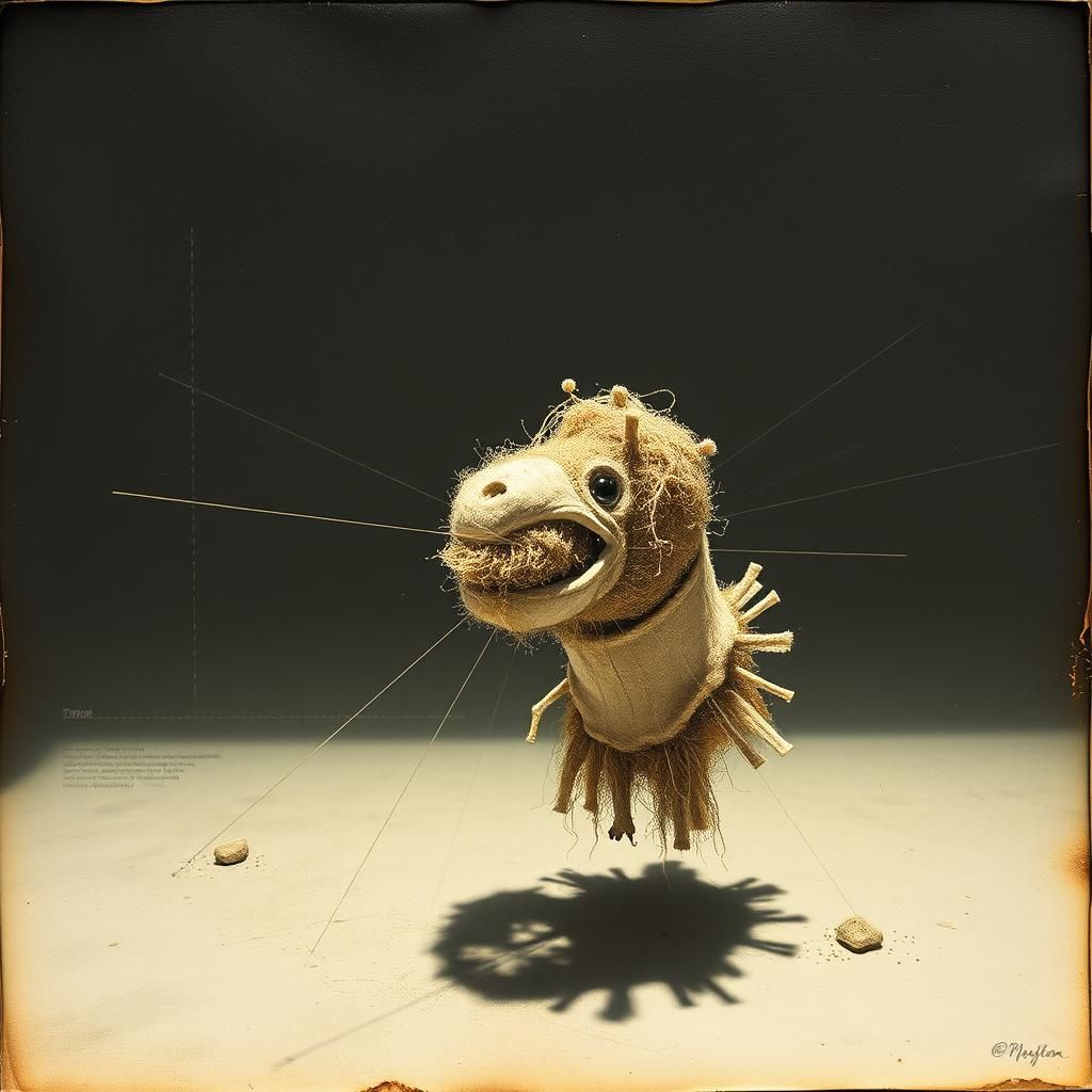 Surreal Dadaist Collage with Inverted Illusion