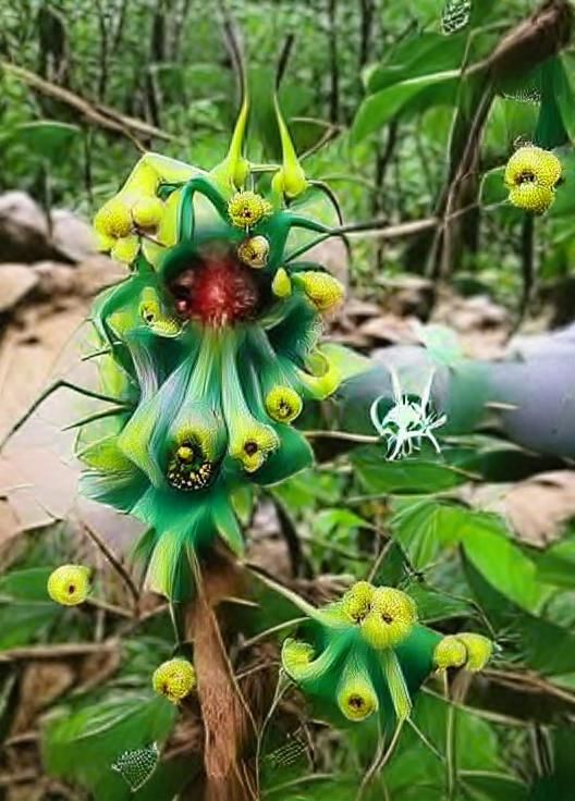 Wild poisonous alien flower