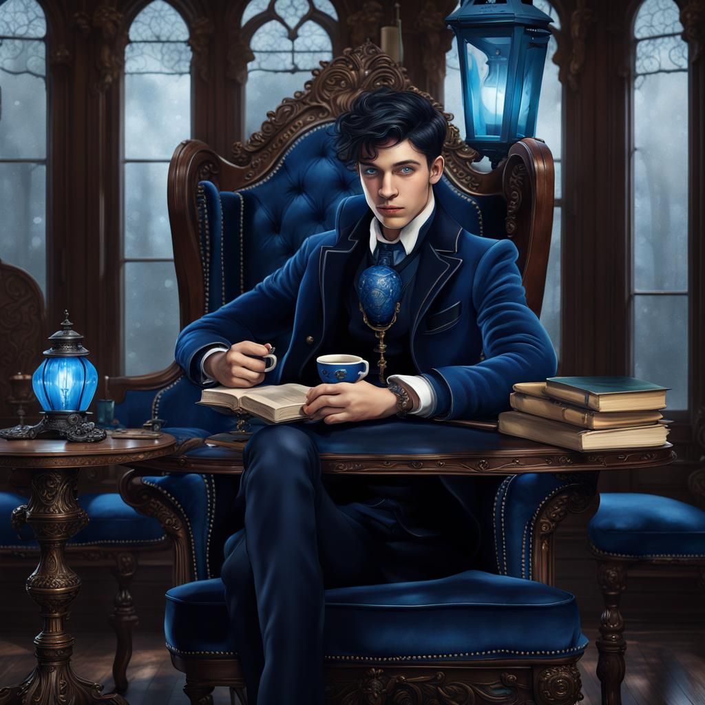 Ravenclaw Student Deep in Scholarly Studies - AI Generated Artwork ...