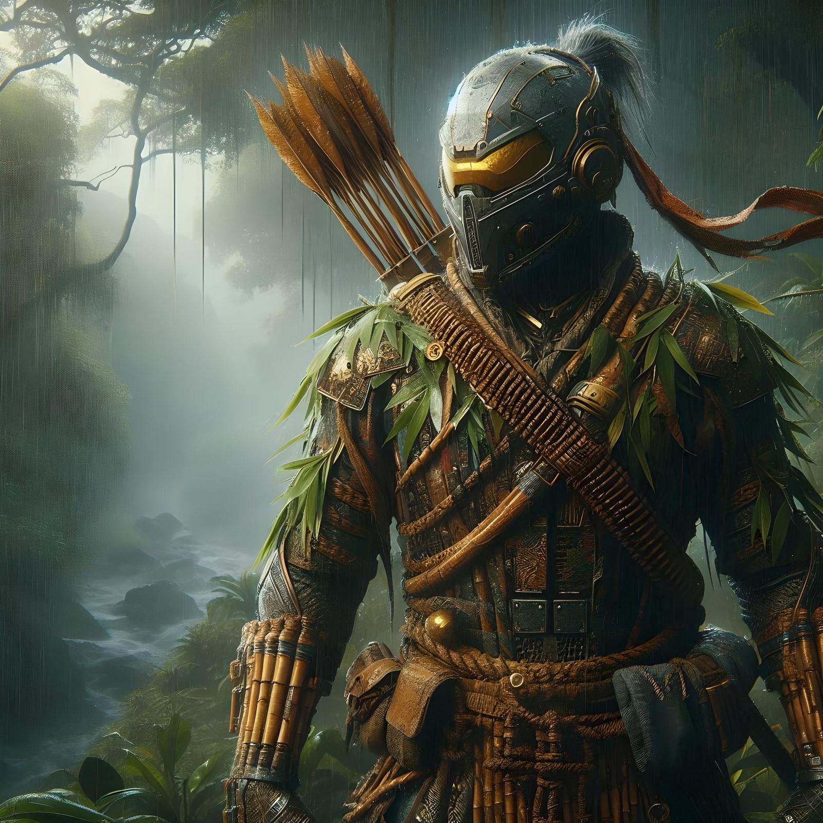 Sci-fi Bamboo Warrior