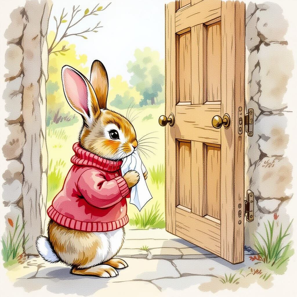 Cozy Rabbit Catches Cold, Forgetting Door Ajar