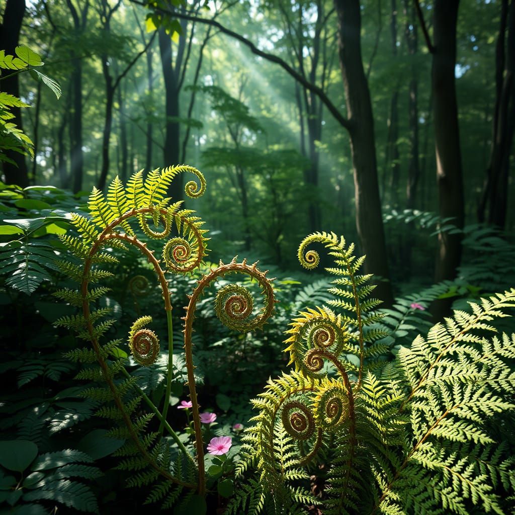 Fibonacci fern spirals  by @ais