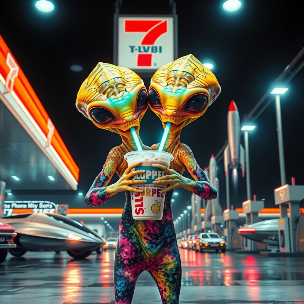 Intergalactic Road Trip Refueling  by @tttggg