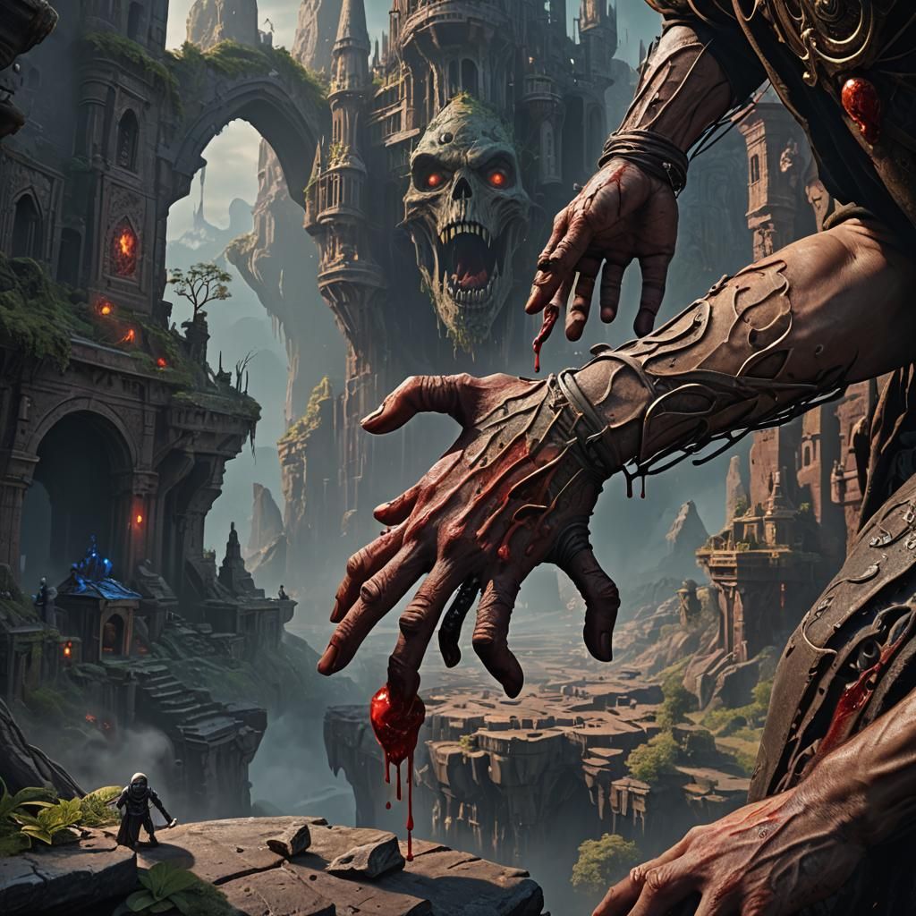 ET3 Philthy McNasty, cutting his hand to offer blood to the ...