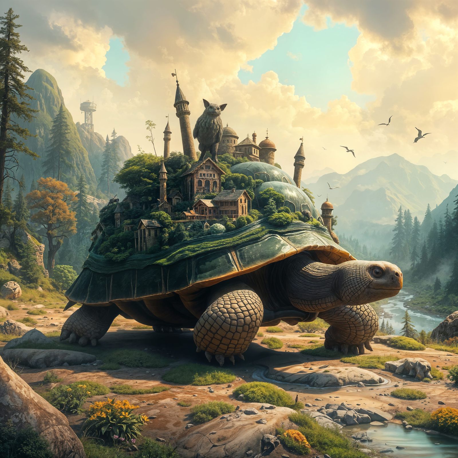 Giant tortoise  by @Laevos