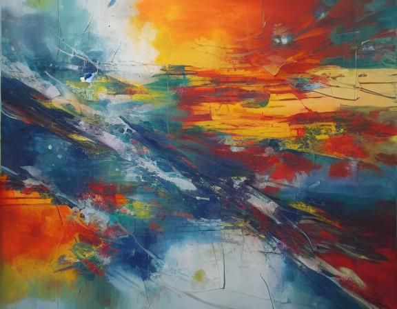 an abstract artsy painting of temporal forces