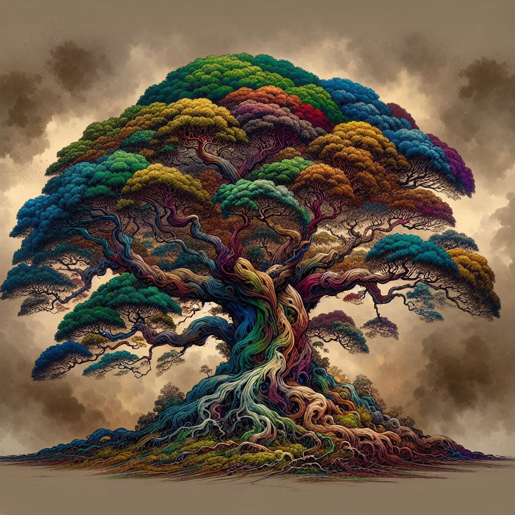 Photorealistic Mamaku Japanese Ink Art 1