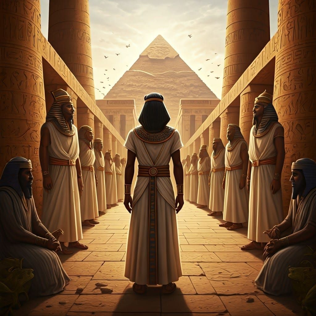 Ancient Egyptian Scene of the Ten Plagues