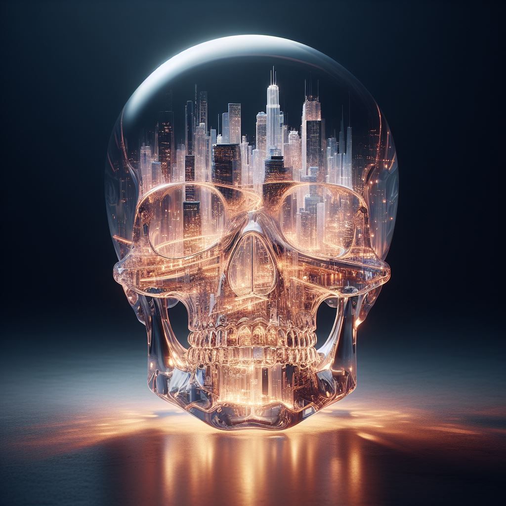 City in skull