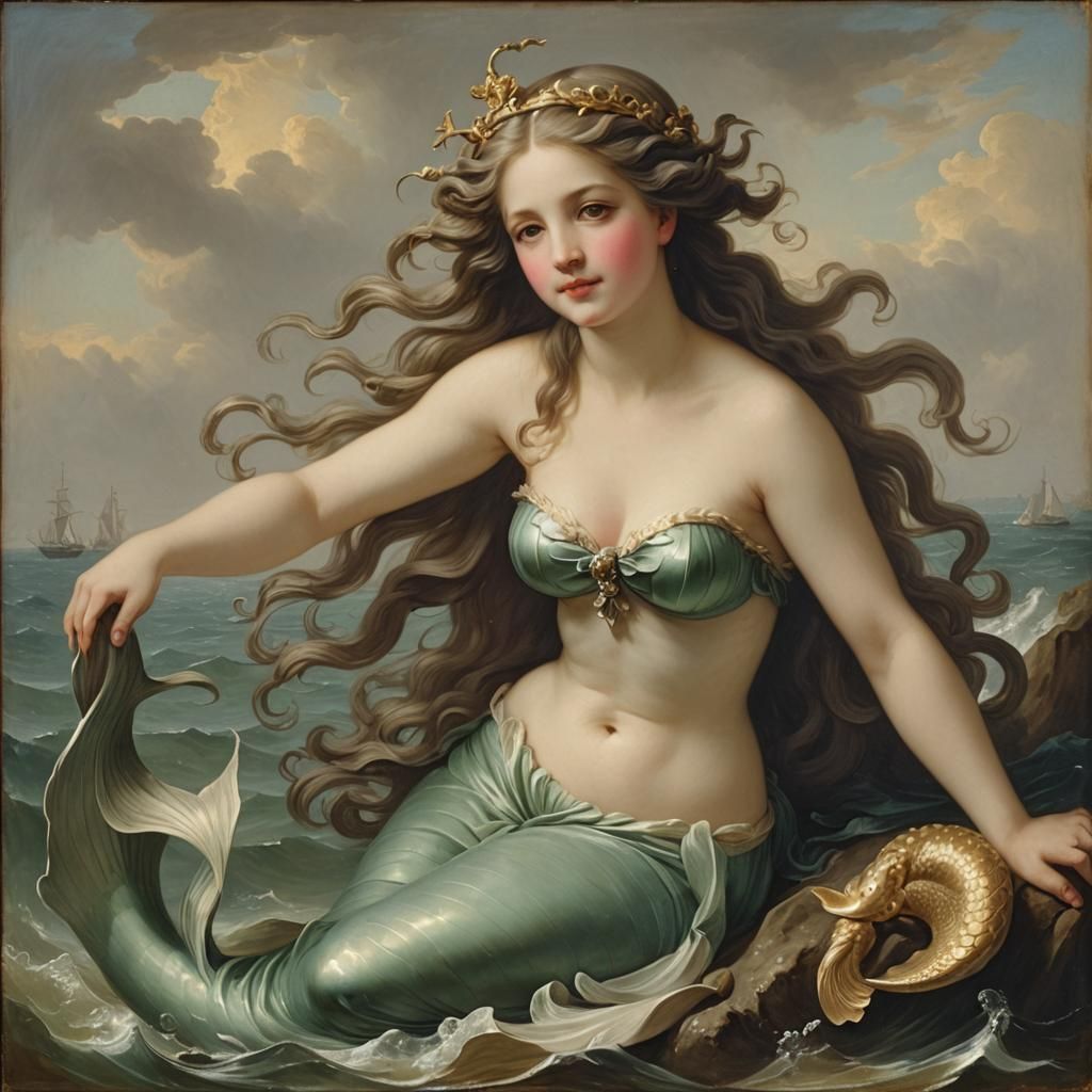 Mermaid by Élisabeth Louise Vigée Le Brun  by @Jennifer